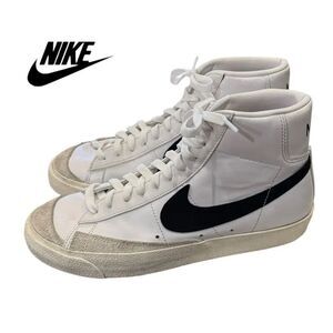Nike Women's Blazer Mid 77 Black White Leather CZ1055-100 Shoes Sneakers 9.5